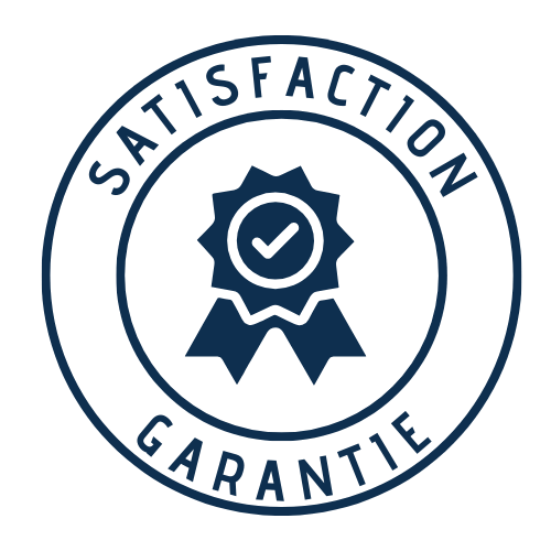 Logo satisfaction Garantie bleu